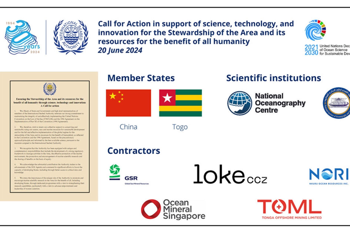 ISA’s Call for Action in Support of Science and Technology for the Stewardship of the Area and Its Resources 