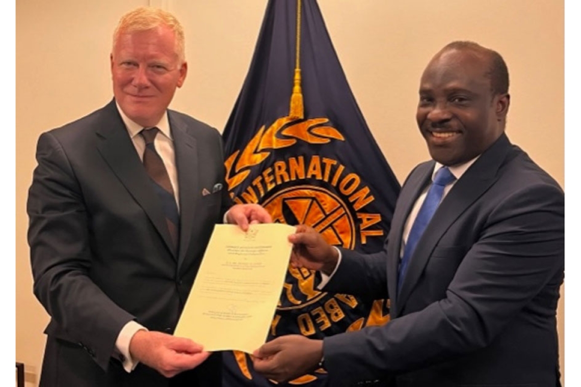 The Permanent Representative of Ghana Presents Credentials to the ISA Secretary-General