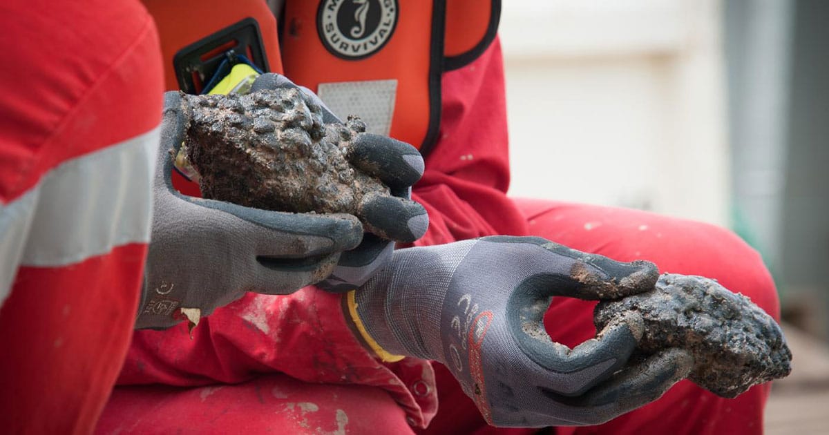 A polymetallic nodule.