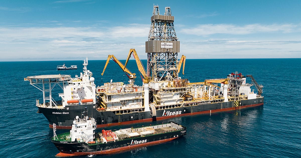 The first commercial nodule collection system will have a nameplate production capacity of 3.0 MTPA with the surface vessel Hidden Gem receiving nodules collected by two collector vehicles at a depth of 4 km.