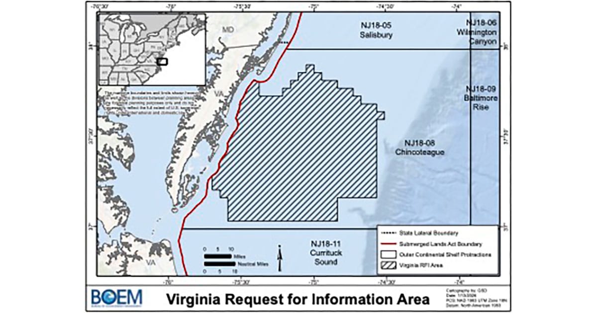BOEM Seeks Public Input on Potential Mineral Leasing Offshore Virginia